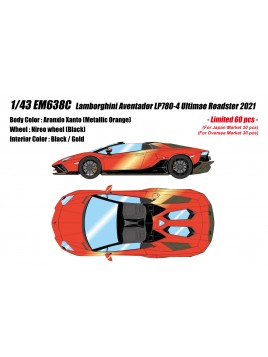 Lamborghini Aventador Ultimae Roadster (Arancio Xantos) 1/43 Make Up Eidolon Make Up - 1