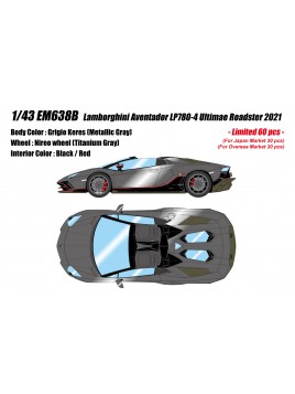 Lamborghini Aventador Ultimae Roadster (Grigio Keres) 1/43 Make Up Eidolon Make Up - 1