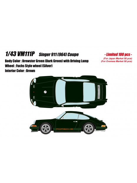 Porsche Singer 911 (964) Coupe (Green) 1/43 Make-Up Vision Make Up - 1