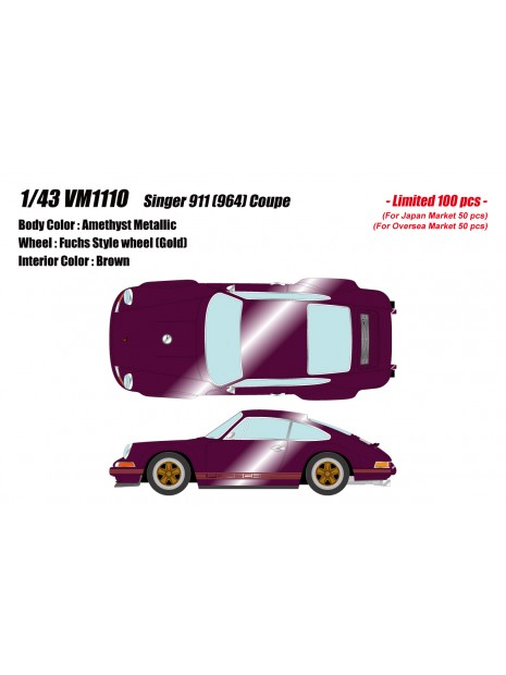 Porsche Singer 911 (964) Coupe (Violett) 1/43 Make-Up Vision Make Up - 2