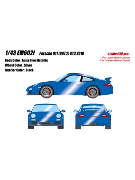 Porsche 911 (997.2) GT3 (Aquablauw) 1/43 Make-Up Eidolon Make Up - 1