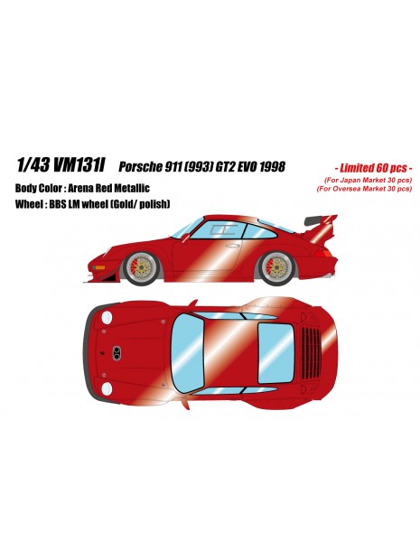 Porsche 911 (993) GT2 EVO 1998 1/43 Make-Up Vision Make Up - 5