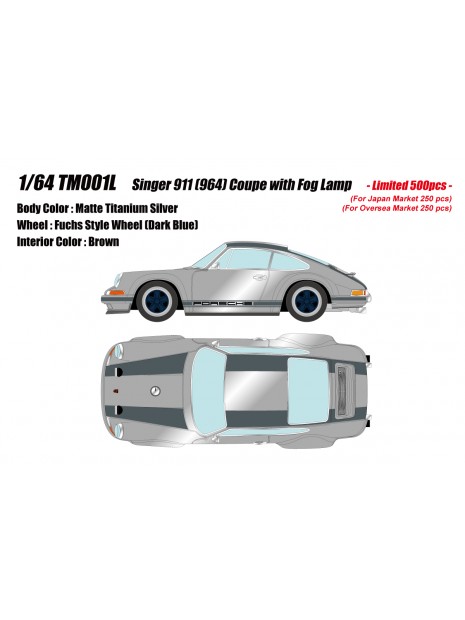 Porsche Singer 911 (964) Coupe 1/64 Make-Up Titan64 Make Up - 1