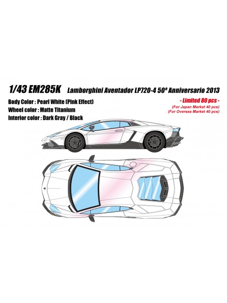 Lamborghini Aventador LP720-4 50º Anniversario 2013 1/43 Make Up Eidolon Make Up - 1