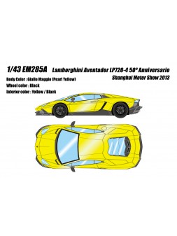 Lamborghini Aventador LP720-4 50º Anniversario 2013 (Giallo Maggio) 1/43 Make Up Eidolon Make Up - 1