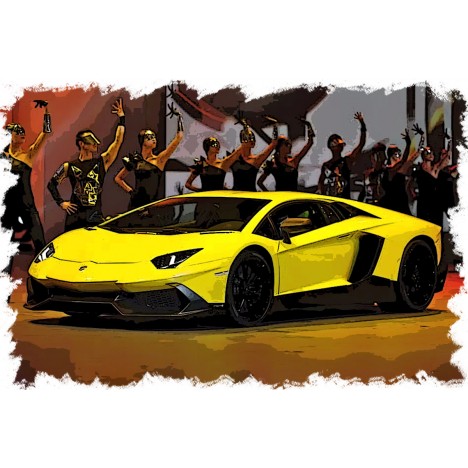 Lamborghini Aventador LP720-4 50º Anniversario 2013 (Giallo Maggio) 1/43 Make Up Eidolon Make Up - 2