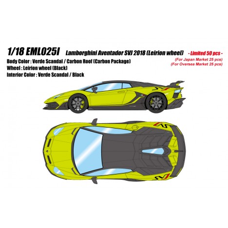 Lamborghini Aventador SVJ (Verde Scandal) 1/18 Make-Up Eidolon Make Up - 1