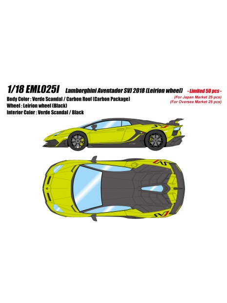 Lamborghini Aventador SVJ (Verde Scandal) 1/18 Make-Up Eidolon Make Up - 1