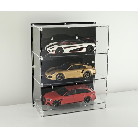 3-level wall display case for miniature cars  - 1