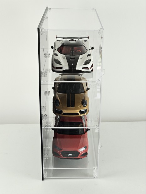 3-level wall display case for miniature cars  - 3