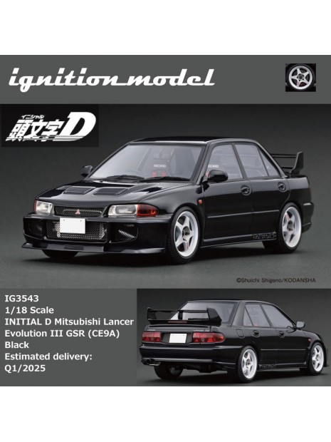 Initial D Mitsubishi Lancer Evolution III GSR (CE9A) 1/18 Ignition Model Ignition Model - 5