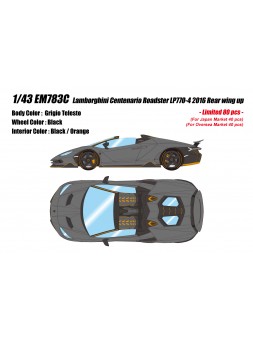 Lamborghini Centenario Roadster (Grigio Telesto) 1/43 Make Up Eidolon Make Up - 1