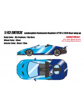 Lamborghini Centenario Roadster (Blu Cepheus) 1/43 Make Up Eidolon Make Up - 1