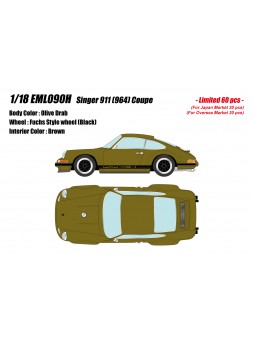 Porsche Singer 911 (964) Coupe (Olive Drab) 1/18 Make-Up Eidolon Make Up - 1