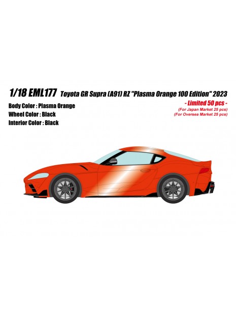 Toyota GR Supra RZ (A91) "Plasma Orange 100 Edition" 1/18 Make Up EIDOLON Make Up - 7