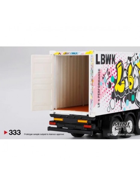 Mercedes-Benz Actros w/ 40 Ft Container LBWK 1/64 Mini GT  - 4