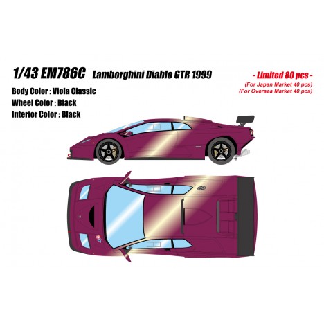 Lamborghini Diablo GTR 1999 (Viola Classic) 1/43 Make Up Eidolon Make Up - 1