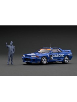 CALSONIC SKYLINE 1992 JTC With Mr. Hoshino 1/43 Ignition Model BBR Models - 1