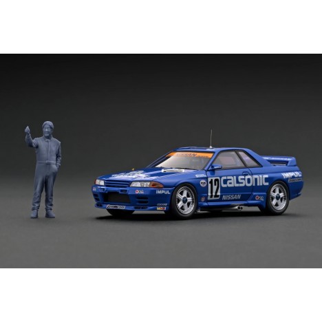 CALSONIC SKYLINE 1992 JTC With Mr. Hoshino 1/43 Ignition Model BBR Models - 1