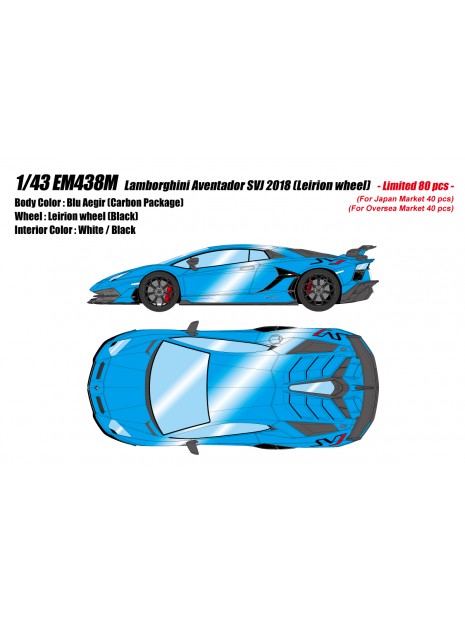 Lamborghini Aventador SVJ (Blu Aegir) 1/43 Make Up Eidolon Make Up - 1