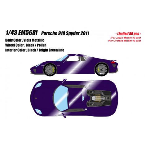 Porsche 918 Spyder (Viola Metallic) 1/43 Make-Up Eidolon Make Up - 1