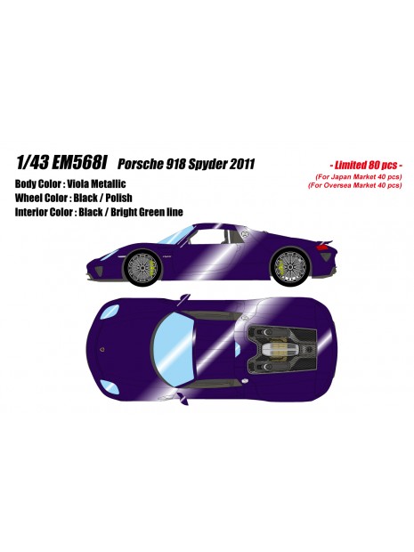 Porsche 918 Spyder (Viola Metallic) 1/43 Make-Up Eidolon Make Up - 1