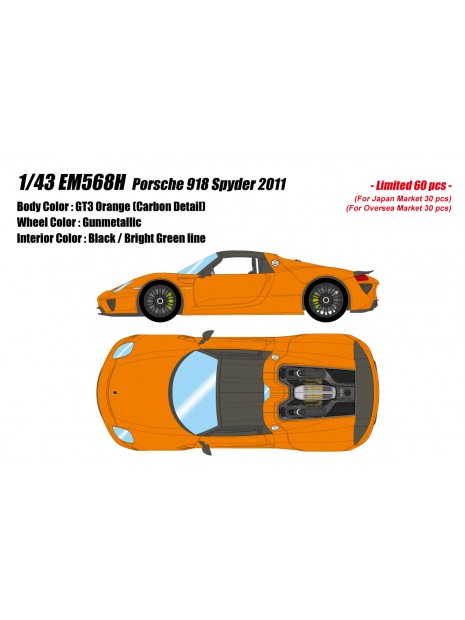 Porsche 918 Spyder (GT3 Orange) 1/43 Make-Up Eidolon Make Up - 1