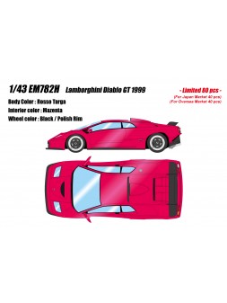 Lamborghini Diablo GT (Rosso Targa) 1/43 Make Up Eidolon Make Up - 2