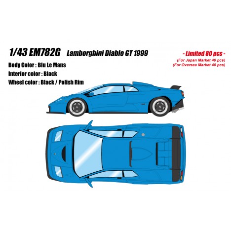 Lamborghini Diablo GT (Blu Le Mans) 1/43 Make Up Eidolon Make Up - 1