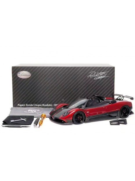 Pagani Zonda Cinque Roadster (Rosso Dubai) 1/18 Almost Real Almost Real - 7