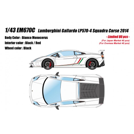 Lamborghini Gallardo LP570-4 Squadra Corse 2014 (Bianco Monocerus) 1/43 Make-Up Eidolon Make Up - 1