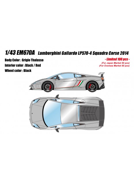 Lamborghini Gallardo LP570-4 Squadra Corse 2014 (Grigio Thalasso) 1/43 Make-Up Eidolon Make Up - 1