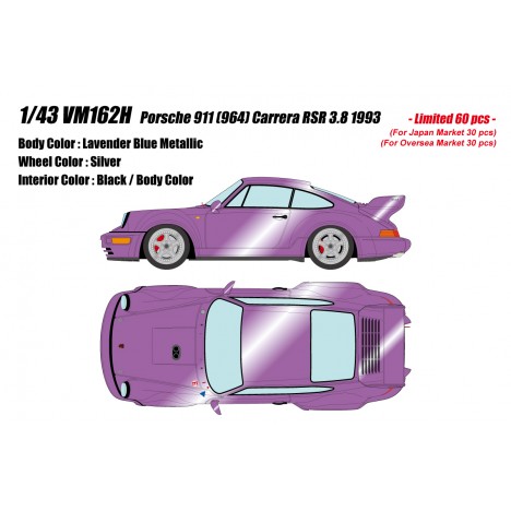 Porsche 911 (964) RSR 3.8 1993 (Lavender Blue) 1/43 Make Up Vision Make Up - 1