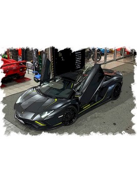 Lamborghini Aventador S Roadster Japan Limited Edition (Nero Pulso) 1/43 Make Up Eidolon Make Up - 2