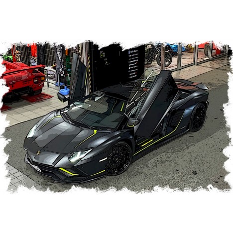 Lamborghini Aventador S Roadster Japan Limited Edition (Nero Pulso) 1/43 Make Up Eidolon Make Up - 2