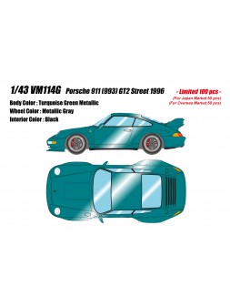 Porsche 911(993) GT2 Street 1996 (Turquoise Green) 1/43 Make Up Vision Make Up - 2