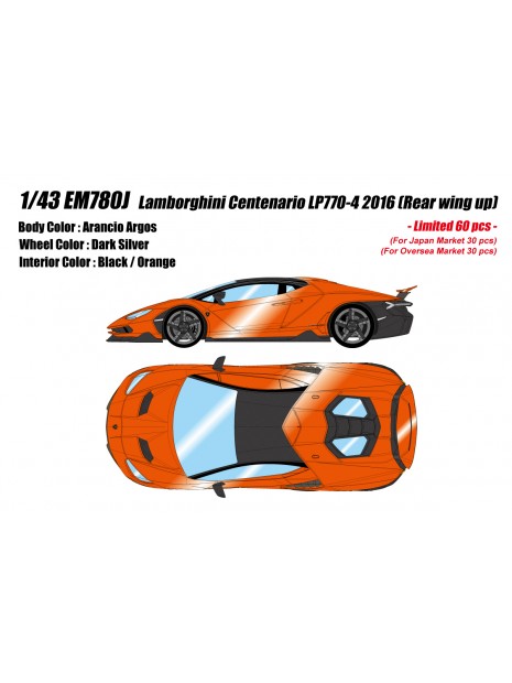 Lamborghini Centenario (Arancio Argos) 1/43 Make Up Eidolon Make Up - 1