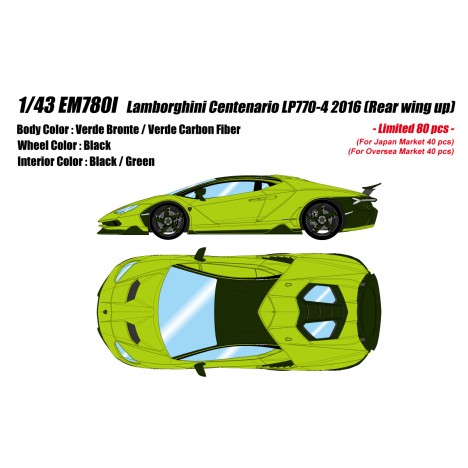 Lamborghini Centenario (Verde Bronte) 1/43 Make Up Eidolon Make Up - 1