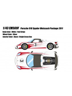 Porsche 918 Spyder Weissach Package 1/43 Make-Up Eidolon Make Up - 1