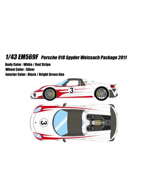 Porsche 918 Spyder Weissach Package 1/43 Make-Up Eidolon Make Up - 1