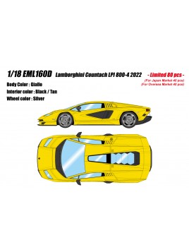 Lamborghini Countach LPI 800-4 2022 (Giallo) 1/18 Make Up Eidolon Make Up - 1