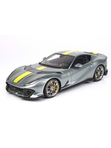 Ferrari 812 Competizione (Coburn Grey / Giallo Fly) 1/18 BBR P18207A