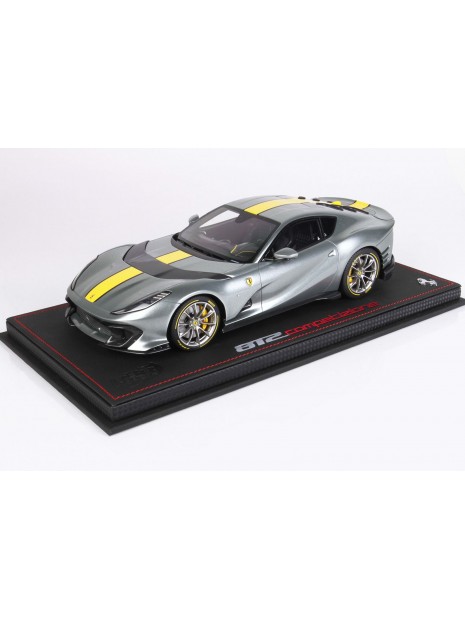 Ferrari 812 Competizione (Coburn Grey / Giallo Fly) 1/18 BBR